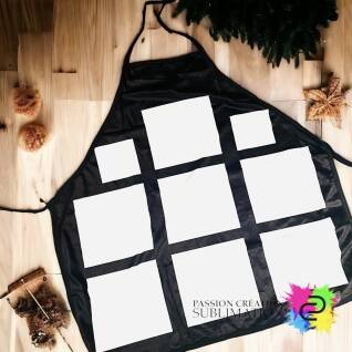 Tablier de cuisine 9 panneaux pour sublimation