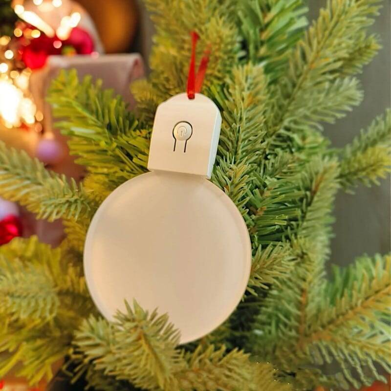Boule de Noël en acrylique pour sublimation avec lumière LED batterie – Image 3