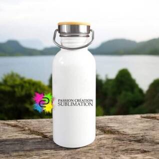 Bouteille 20oz avec couvercle bambou pour sublimation