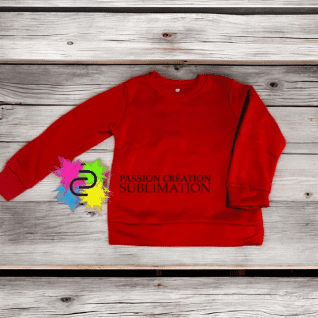 Crewneck enfant rouge polyester