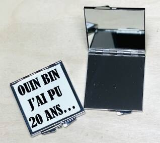 Miroir de poche carré pour sublimation