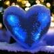 Housse de coussin Sequin en forme de coeur – Image 3