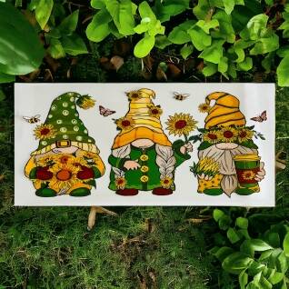 UV DTF « Gnomes avec papillons et tournesol »