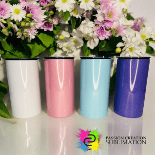 Tumbler 12oz brillant vissant  pour sublimation