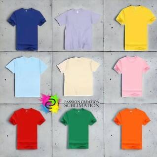 T-Shirt adulte de couleur 100% polyester pour sublimation