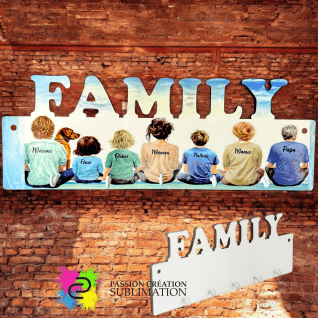 Porte-clé murale « Family » pour sublimation