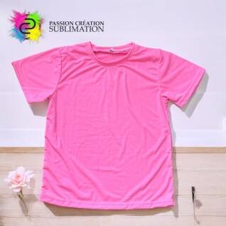 T-shirt rose flash pour enfant 100% polyester