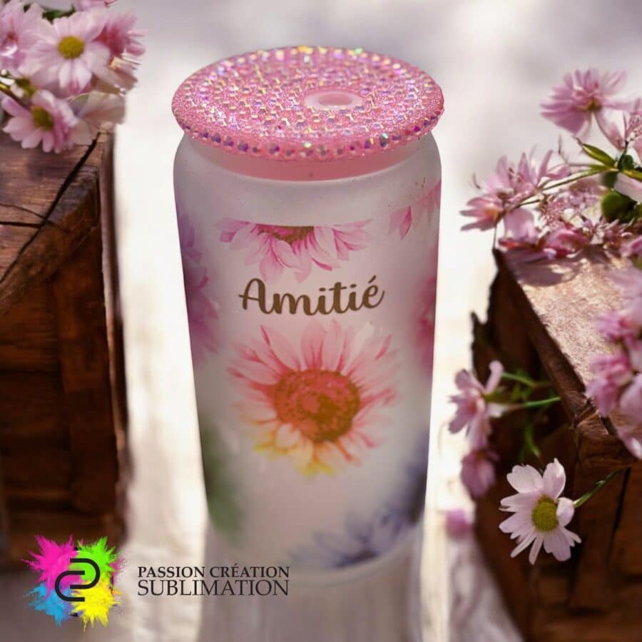 Couvercle 16oz acrylique avec pierre brillante – Image 2
