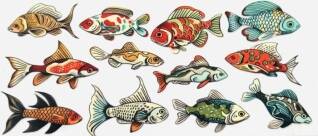 UV DTF Poisson chinois