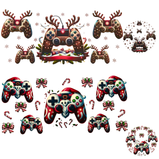 UV DTF manette de jeux de Noël