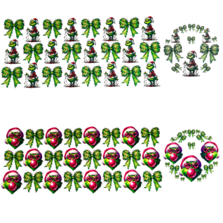 UV DTF Grinch de Noël