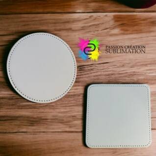 Sous-verre en cuirette pour sublimation