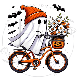 DTF pour tissus fantôme à vélo