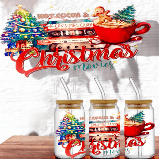 UV DTF de Noël rétro