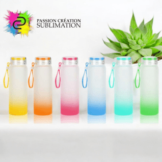 Bouteille givrées colorées pour sublimation