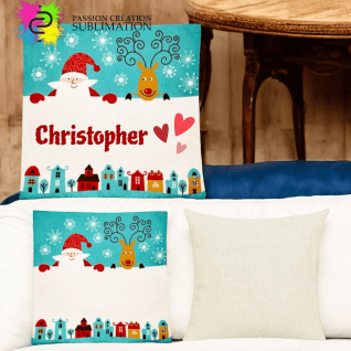 Housse de coussin Père Noël pour sublimation