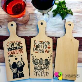 Planche à découper en bois décorative pour sublimation