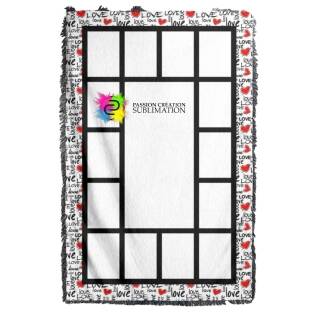 Couverture à 15 panneaux « Love Design » pour sublimation