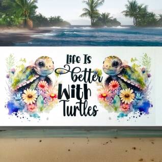 UV DTF « Life is better with turtles »