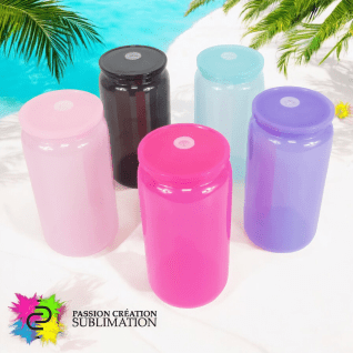 Libbey glass 16oz de couleur en plastique pour UV DTF et vinyl