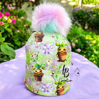 Tuque doublée polar bébé plante