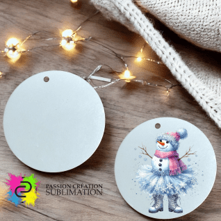Ornement métallique rond pour sublimation