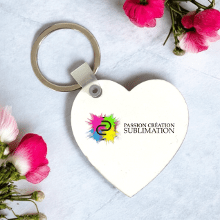 Porte-clé en forme de cœur pour sublimation