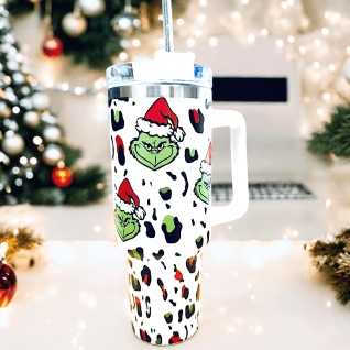 Stanley cup 40oz de Noël blanc pré-imprimé
