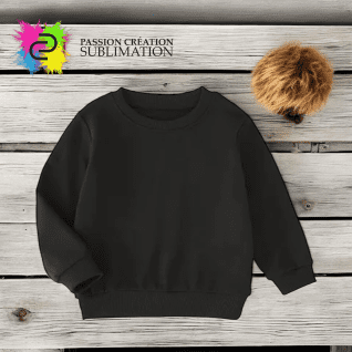 Crewneck enfant noir polyester