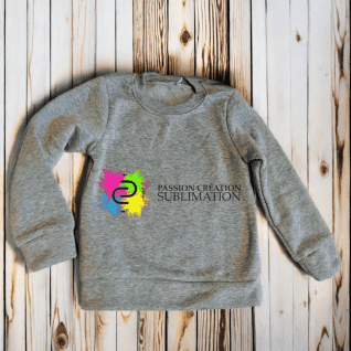 Crewneck enfant gris pâle polyester