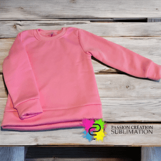 Crewneck enfant rose polyester