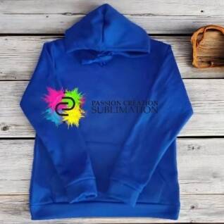 Hoodie enfant bleu royale polyester