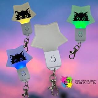 Porte-clé lumineux en acrylique pour sublimation