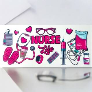 UV DTF « Nurse en rose »