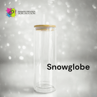 Snowglobe 25oz en verre pour sublimation