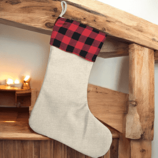 Bas de Noël buffalo pour sublimation