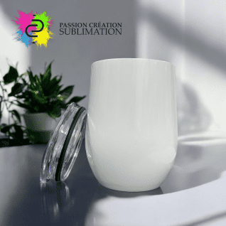 Verre de vin courbé stainless steel pour sublimation