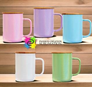 Tasse 15oz en verre brillant pour sublimation