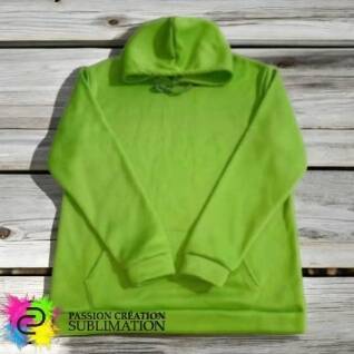 Hoodie enfant vert pomme polyester