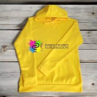Hoodie enfant jaune polyester